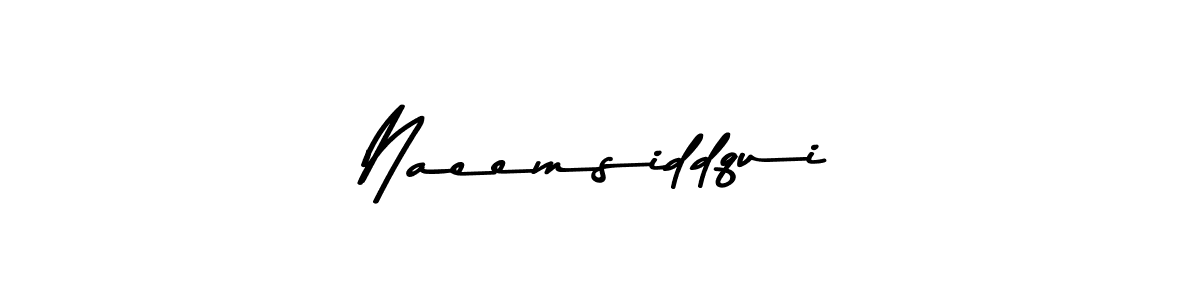 Make a beautiful signature design for name Naeemsiddqui. With this signature (Asem Kandis PERSONAL USE) style, you can create a handwritten signature for free. Naeemsiddqui signature style 9 images and pictures png