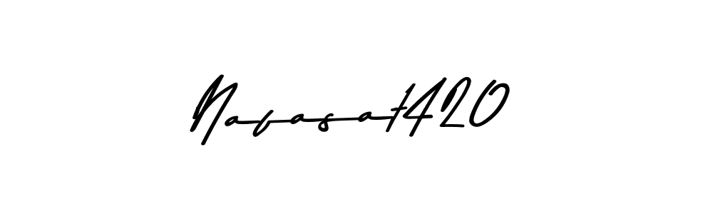 Use a signature maker to create a handwritten signature online. With this signature software, you can design (Asem Kandis PERSONAL USE) your own signature for name Nafasat420. Nafasat420 signature style 9 images and pictures png