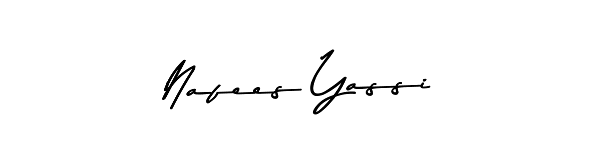 Make a beautiful signature design for name Nafees Yassi. With this signature (Asem Kandis PERSONAL USE) style, you can create a handwritten signature for free. Nafees Yassi signature style 9 images and pictures png