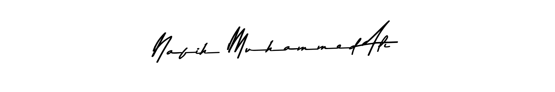 How to make Nafih Muhammed Ali name signature. Use Asem Kandis PERSONAL USE style for creating short signs online. This is the latest handwritten sign. Nafih Muhammed Ali signature style 9 images and pictures png