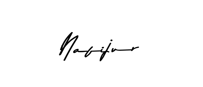 How to make Nafijur name signature. Use Asem Kandis PERSONAL USE style for creating short signs online. This is the latest handwritten sign. Nafijur signature style 9 images and pictures png