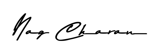 Quickly download Nag Charan name signature in high-resolution PNG using Asem Kandis PERSONAL USE style. Ready to insert into PDFs and online applications. Nag Charan signature style 9 images and pictures png