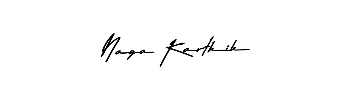 Create a beautiful signature design for name Naga Karthik. With this signature (Asem Kandis PERSONAL USE) fonts, you can make a handwritten signature for free. Naga Karthik signature style 9 images and pictures png