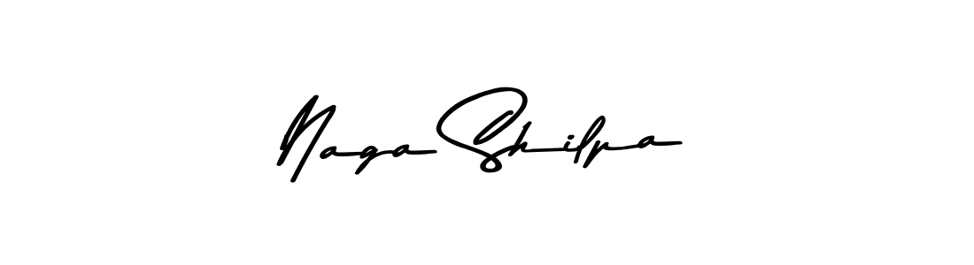 Use a signature maker to create a handwritten signature online. With this signature software, you can design (Asem Kandis PERSONAL USE) your own signature for name Naga Shilpa. Naga Shilpa signature style 9 images and pictures png