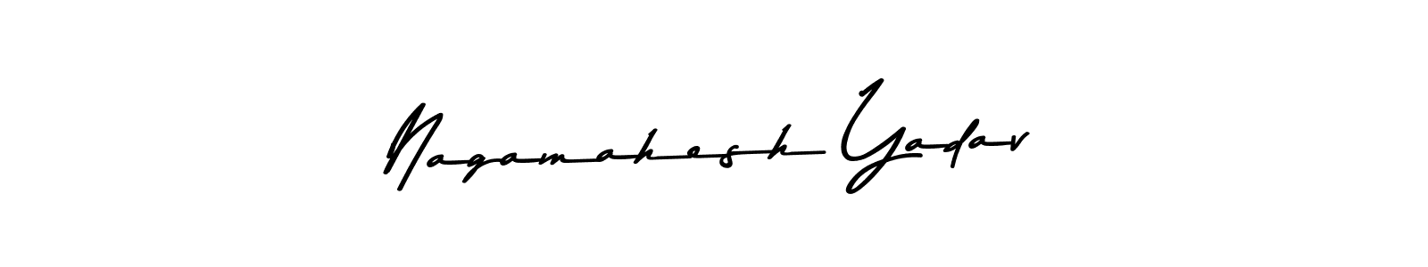 if you are searching for the best signature style for your name Nagamahesh Yadav. so please give up your signature search. here we have designed multiple signature styles  using Asem Kandis PERSONAL USE. Nagamahesh Yadav signature style 9 images and pictures png