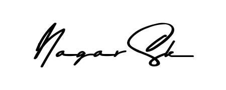 How to make Nagar Sk name signature. Use Asem Kandis PERSONAL USE style for creating short signs online. This is the latest handwritten sign. Nagar Sk signature style 9 images and pictures png