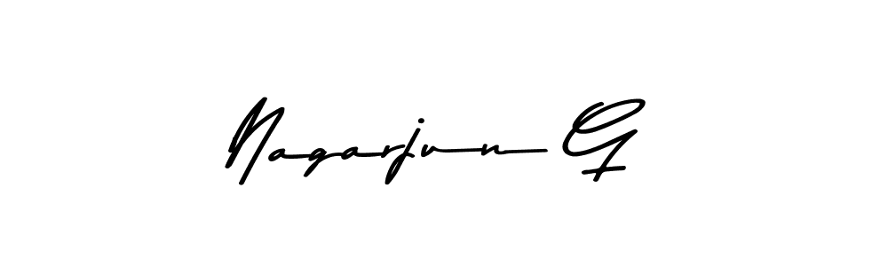 Create a beautiful signature design for name Nagarjun G. With this signature (Asem Kandis PERSONAL USE) fonts, you can make a handwritten signature for free. Nagarjun G signature style 9 images and pictures png