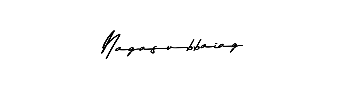 You should practise on your own different ways (Asem Kandis PERSONAL USE) to write your name (Nagasubbaiag) in signature. don't let someone else do it for you. Nagasubbaiag signature style 9 images and pictures png