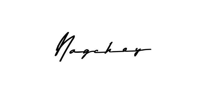 Design your own signature with our free online signature maker. With this signature software, you can create a handwritten (Asem Kandis PERSONAL USE) signature for name Nagchey. Nagchey signature style 9 images and pictures png