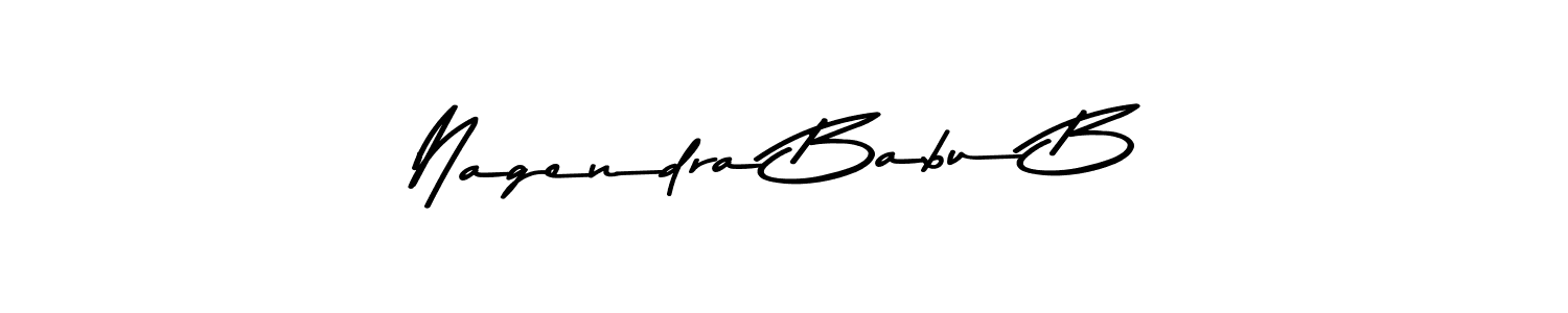 The best way (Asem Kandis PERSONAL USE) to make a short signature is to pick only two or three words in your name. The name Nagendra Babu B include a total of six letters. For converting this name. Nagendra Babu B signature style 9 images and pictures png