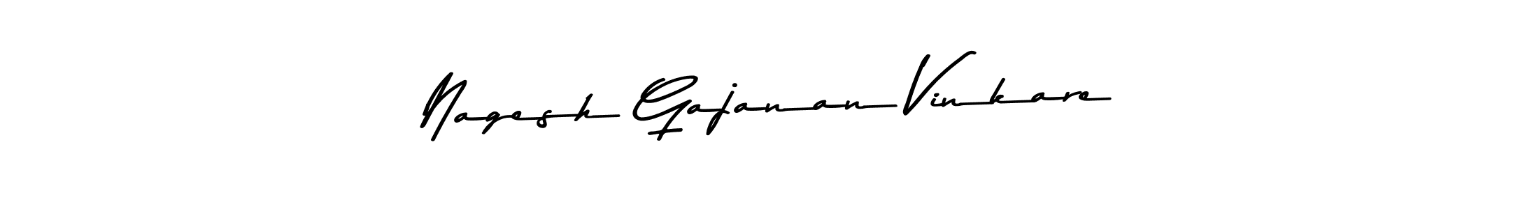 How to make Nagesh Gajanan Vinkare name signature. Use Asem Kandis PERSONAL USE style for creating short signs online. This is the latest handwritten sign. Nagesh Gajanan Vinkare signature style 9 images and pictures png