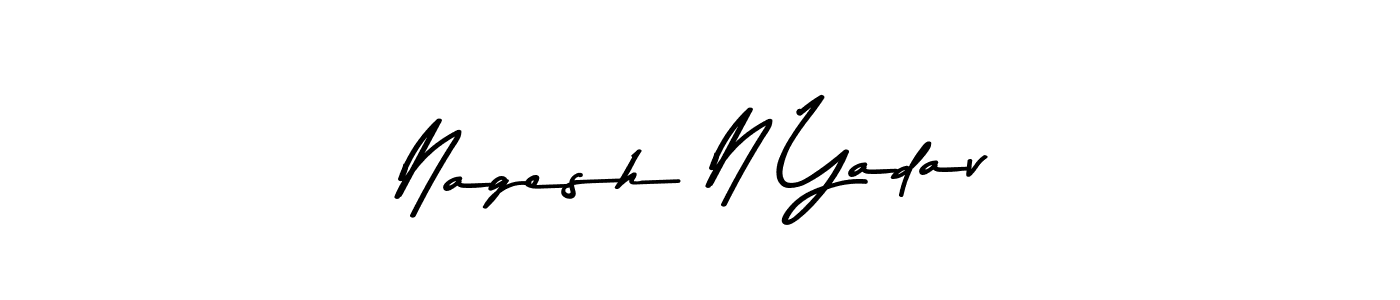 Asem Kandis PERSONAL USE is a professional signature style that is perfect for those who want to add a touch of class to their signature. It is also a great choice for those who want to make their signature more unique. Get Nagesh N Yadav name to fancy signature for free. Nagesh N Yadav signature style 9 images and pictures png