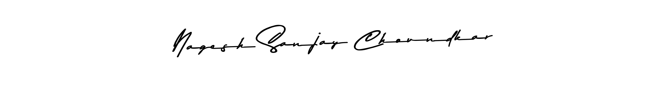 Create a beautiful signature design for name Nagesh Sanjay Choundkar. With this signature (Asem Kandis PERSONAL USE) fonts, you can make a handwritten signature for free. Nagesh Sanjay Choundkar signature style 9 images and pictures png