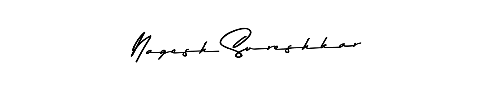 Create a beautiful signature design for name Nagesh Sureshkar. With this signature (Asem Kandis PERSONAL USE) fonts, you can make a handwritten signature for free. Nagesh Sureshkar signature style 9 images and pictures png