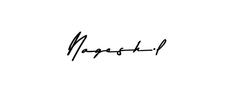 Use a signature maker to create a handwritten signature online. With this signature software, you can design (Asem Kandis PERSONAL USE) your own signature for name Nagesh.l. Nagesh.l signature style 9 images and pictures png