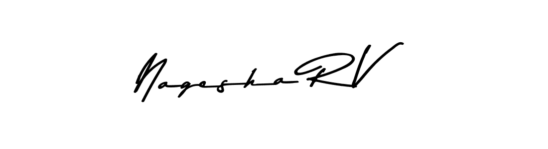 Design your own signature with our free online signature maker. With this signature software, you can create a handwritten (Asem Kandis PERSONAL USE) signature for name Nagesha R V. Nagesha R V signature style 9 images and pictures png