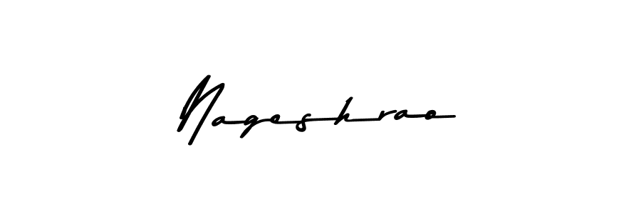 How to make Nageshrao name signature. Use Asem Kandis PERSONAL USE style for creating short signs online. This is the latest handwritten sign. Nageshrao signature style 9 images and pictures png