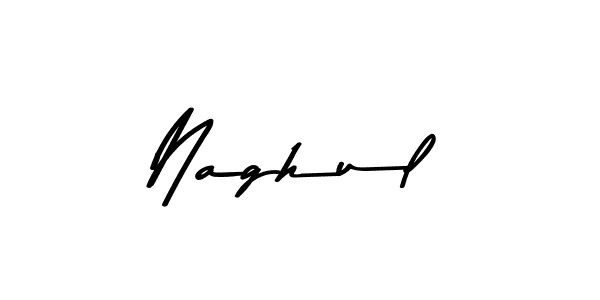 Design your own signature with our free online signature maker. With this signature software, you can create a handwritten (Asem Kandis PERSONAL USE) signature for name Naghul. Naghul signature style 9 images and pictures png