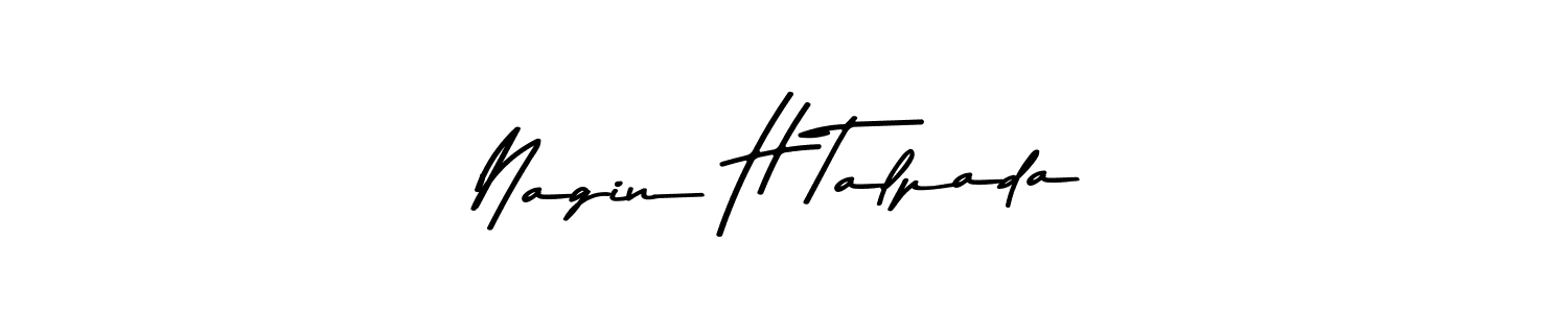 Use a signature maker to create a handwritten signature online. With this signature software, you can design (Asem Kandis PERSONAL USE) your own signature for name Nagin H Talpada. Nagin H Talpada signature style 9 images and pictures png