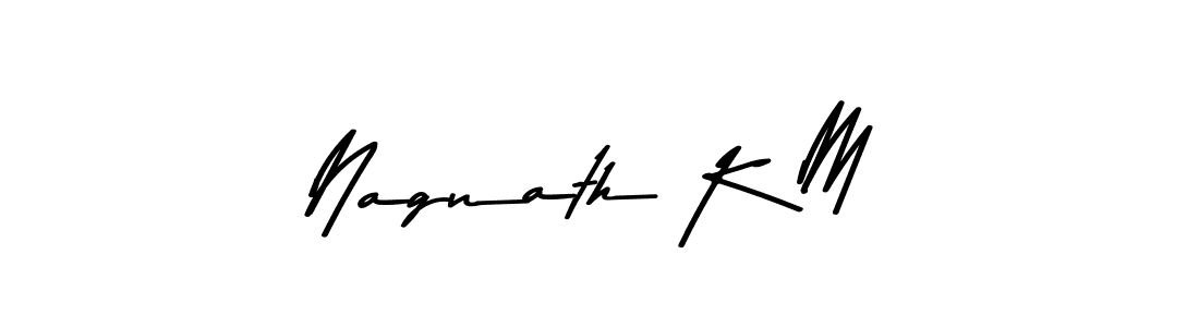 Use a signature maker to create a handwritten signature online. With this signature software, you can design (Asem Kandis PERSONAL USE) your own signature for name Nagnath K M. Nagnath K M signature style 9 images and pictures png