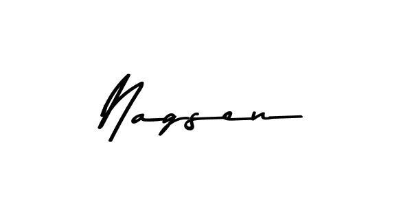 Nagsen stylish signature style. Best Handwritten Sign (Asem Kandis PERSONAL USE) for my name. Handwritten Signature Collection Ideas for my name Nagsen. Nagsen signature style 9 images and pictures png