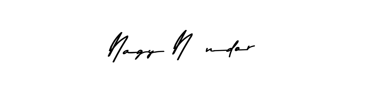Make a beautiful signature design for name Nagy Nándor. With this signature (Asem Kandis PERSONAL USE) style, you can create a handwritten signature for free. Nagy Nándor signature style 9 images and pictures png