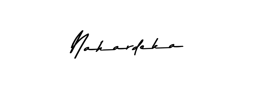 How to make Nahardeka name signature. Use Asem Kandis PERSONAL USE style for creating short signs online. This is the latest handwritten sign. Nahardeka signature style 9 images and pictures png