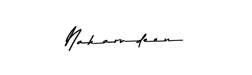Design your own signature with our free online signature maker. With this signature software, you can create a handwritten (Asem Kandis PERSONAL USE) signature for name Naharudeen. Naharudeen signature style 9 images and pictures png