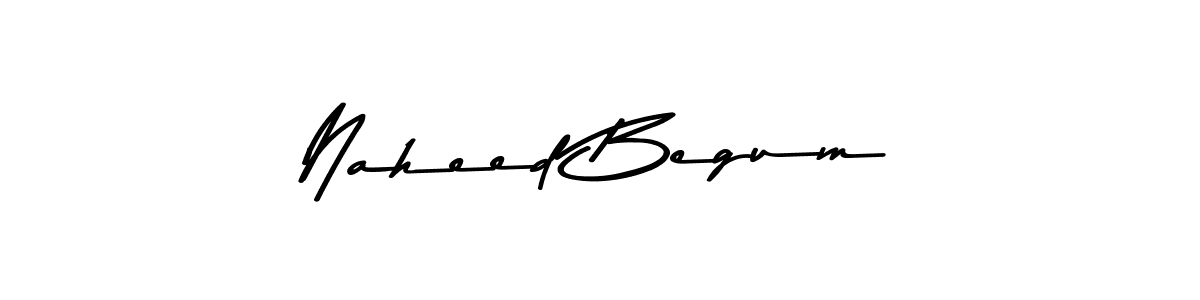 Design your own signature with our free online signature maker. With this signature software, you can create a handwritten (Asem Kandis PERSONAL USE) signature for name Naheed Begum. Naheed Begum signature style 9 images and pictures png