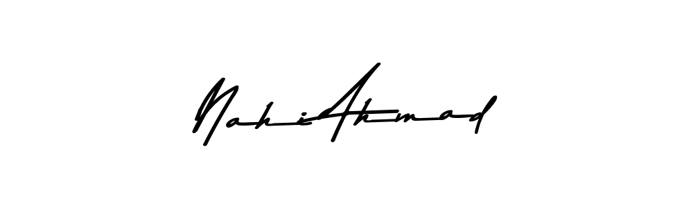 Create a beautiful signature design for name Nahi Ahmad. With this signature (Asem Kandis PERSONAL USE) fonts, you can make a handwritten signature for free. Nahi Ahmad signature style 9 images and pictures png