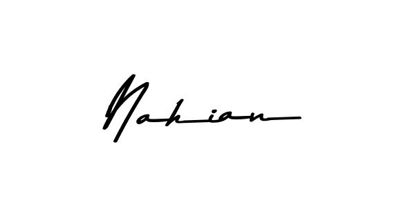 Make a beautiful signature design for name Nahian. With this signature (Asem Kandis PERSONAL USE) style, you can create a handwritten signature for free. Nahian signature style 9 images and pictures png