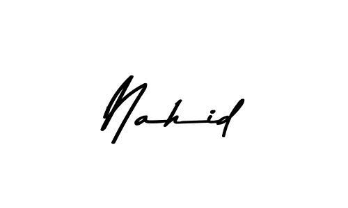 Use a signature maker to create a handwritten signature online. With this signature software, you can design (Asem Kandis PERSONAL USE) your own signature for name Nahid. Nahid signature style 9 images and pictures png