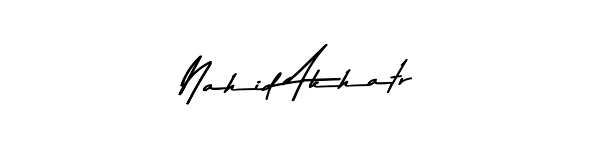 Design your own signature with our free online signature maker. With this signature software, you can create a handwritten (Asem Kandis PERSONAL USE) signature for name Nahid Akhatr. Nahid Akhatr signature style 9 images and pictures png