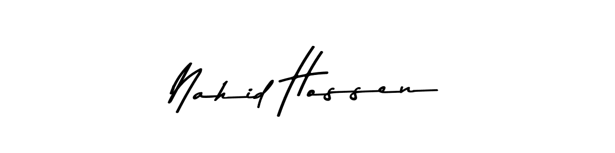 How to make Nahid Hossen name signature. Use Asem Kandis PERSONAL USE style for creating short signs online. This is the latest handwritten sign. Nahid Hossen signature style 9 images and pictures png