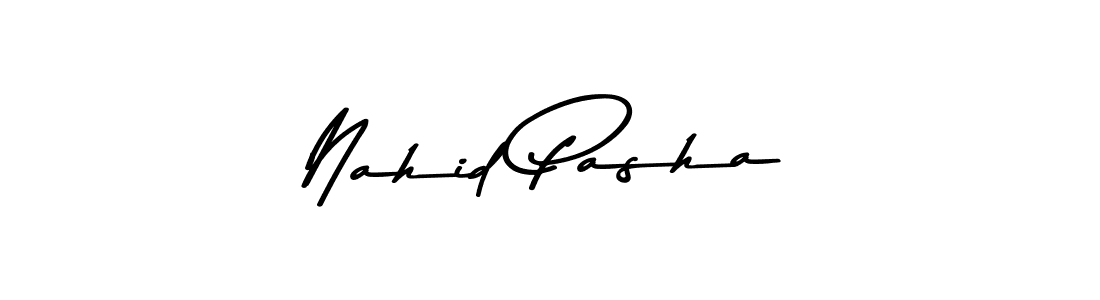 Make a beautiful signature design for name Nahid Pasha. With this signature (Asem Kandis PERSONAL USE) style, you can create a handwritten signature for free. Nahid Pasha signature style 9 images and pictures png