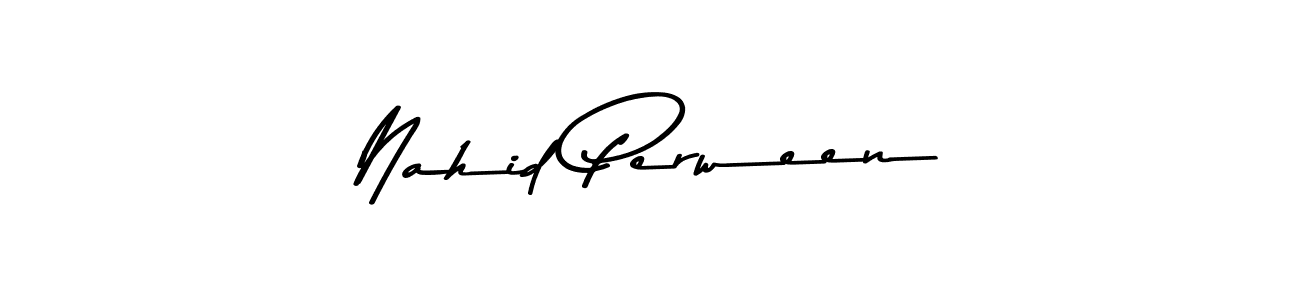 Use a signature maker to create a handwritten signature online. With this signature software, you can design (Asem Kandis PERSONAL USE) your own signature for name Nahid Perween. Nahid Perween signature style 9 images and pictures png