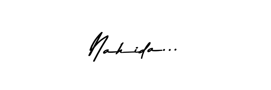 The best way (Asem Kandis PERSONAL USE) to make a short signature is to pick only two or three words in your name. The name Nahida... include a total of six letters. For converting this name. Nahida... signature style 9 images and pictures png