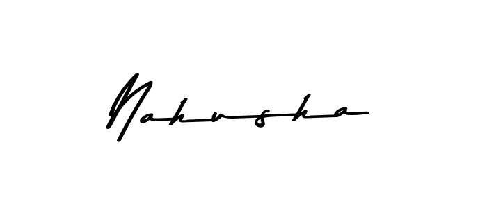 Create a beautiful signature design for name Nahusha. With this signature (Asem Kandis PERSONAL USE) fonts, you can make a handwritten signature for free. Nahusha signature style 9 images and pictures png