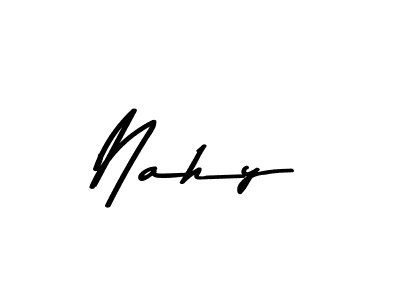 Create a beautiful signature design for name Nahy. With this signature (Asem Kandis PERSONAL USE) fonts, you can make a handwritten signature for free. Nahy signature style 9 images and pictures png