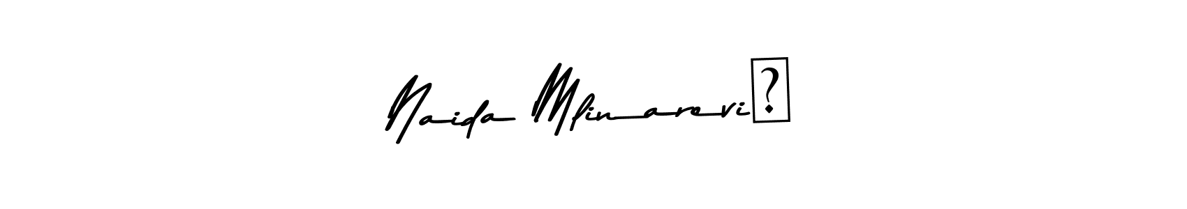 Use a signature maker to create a handwritten signature online. With this signature software, you can design (Asem Kandis PERSONAL USE) your own signature for name Naida Mlinarević. Naida Mlinarević signature style 9 images and pictures png
