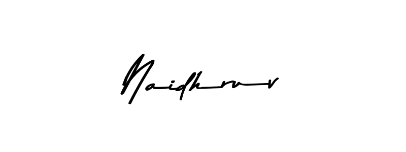 How to make Naidhruv name signature. Use Asem Kandis PERSONAL USE style for creating short signs online. This is the latest handwritten sign. Naidhruv signature style 9 images and pictures png