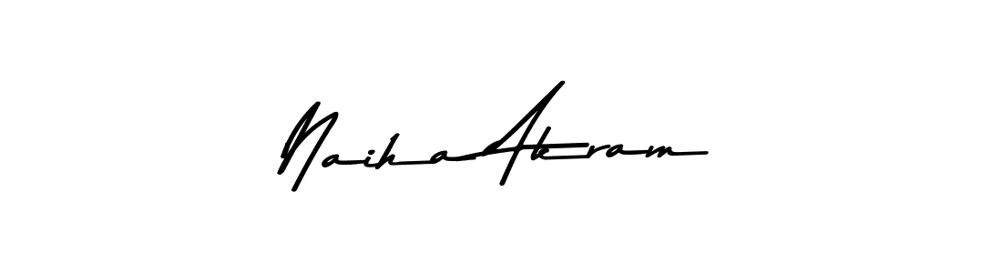 How to make Naiha Akram signature? Asem Kandis PERSONAL USE is a professional autograph style. Create handwritten signature for Naiha Akram name. Naiha Akram signature style 9 images and pictures png