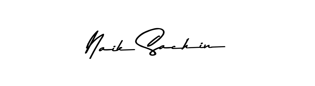 if you are searching for the best signature style for your name Naik Sachin. so please give up your signature search. here we have designed multiple signature styles  using Asem Kandis PERSONAL USE. Naik Sachin signature style 9 images and pictures png