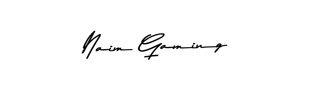 Create a beautiful signature design for name Naim Gaming. With this signature (Asem Kandis PERSONAL USE) fonts, you can make a handwritten signature for free. Naim Gaming signature style 9 images and pictures png