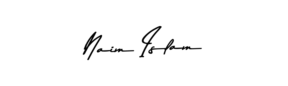 Make a beautiful signature design for name Naim Islam. With this signature (Asem Kandis PERSONAL USE) style, you can create a handwritten signature for free. Naim Islam signature style 9 images and pictures png