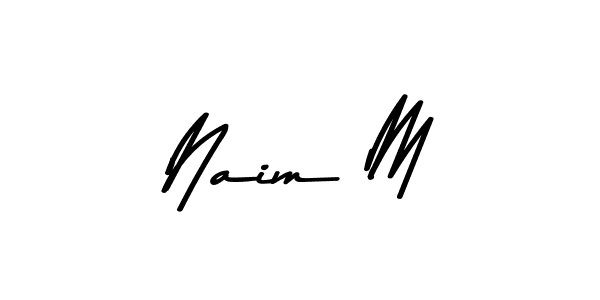 Also we have Naim M name is the best signature style. Create professional handwritten signature collection using Asem Kandis PERSONAL USE autograph style. Naim M signature style 9 images and pictures png