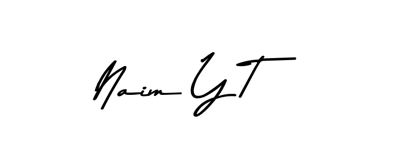 The best way (Asem Kandis PERSONAL USE) to make a short signature is to pick only two or three words in your name. The name Naim Y T include a total of six letters. For converting this name. Naim Y T signature style 9 images and pictures png