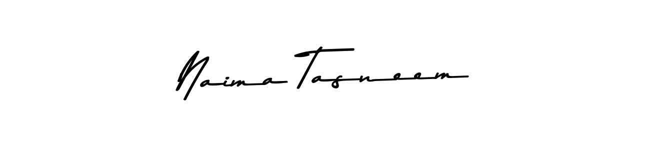 Make a beautiful signature design for name Naima Tasneem. With this signature (Asem Kandis PERSONAL USE) style, you can create a handwritten signature for free. Naima Tasneem signature style 9 images and pictures png