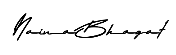 Create your official email sign-off with Naina Bhagat name in Asem Kandis PERSONAL USE style. Crisp, clean, and perfectly legible across all screens. Naina Bhagat signature style 9 images and pictures png