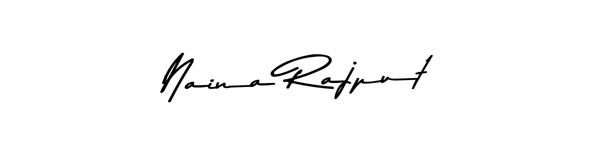 How to make Naina Rajput name signature. Use Asem Kandis PERSONAL USE style for creating short signs online. This is the latest handwritten sign. Naina Rajput signature style 9 images and pictures png